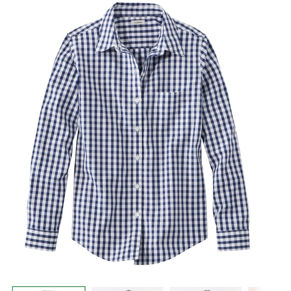 LL BEAN WRINKLE FREE SHIRT XSMALL